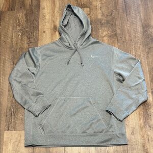 Nike Men’s Therma-Fit Heather Gray Pullover Hoodie w/Embroidered Swoosh, Sz. XL